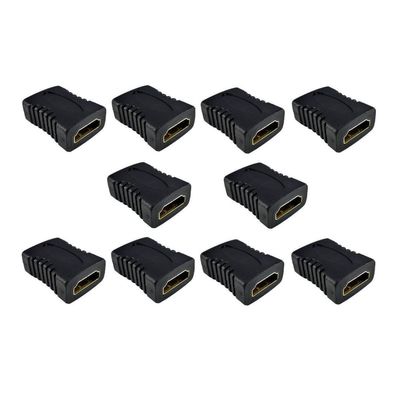 Kit Adaptador Emenda Hdmi Fêmea 10 Peças