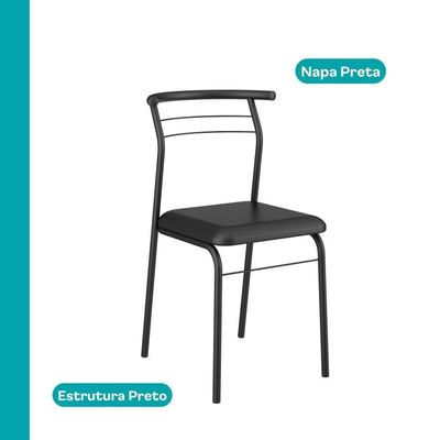 Conjunto Sala De Jantar 6 Cadeiras Santiago Carraro Freijó Preto