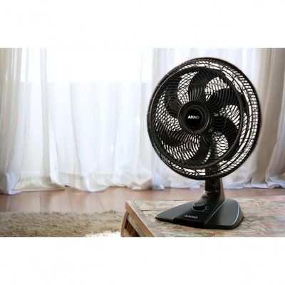 Ventilador Arno Turbo Force 2 Em 1 Mesa Diâmetro 40 Cm Material Das Pás Plá Preto VF42 127V