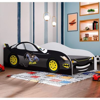 Mini Cama Carro Com Proteção Lateral Personagem Preto Cama Infantil Preto