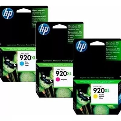Cartucho Hp 920xl Conjunto 3 Cores 6000 6500 E709c 7500a
