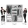 Guarda Roupa Infantil 3 Portas 4 Gav 3 Espelhos Branco Mega