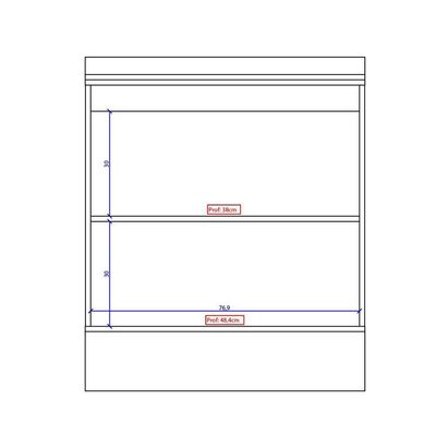 Balcão Milla Mdf 2 Portas Branco 80cm Carraro