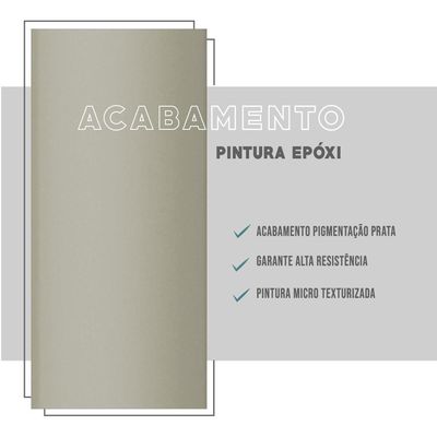 Conjunto 4 Banquetas Tubo Prata Napa Branca 105 Carraro