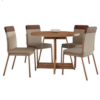Conjunto Sala De Jantar Déli 4 Cadeiras Carraro