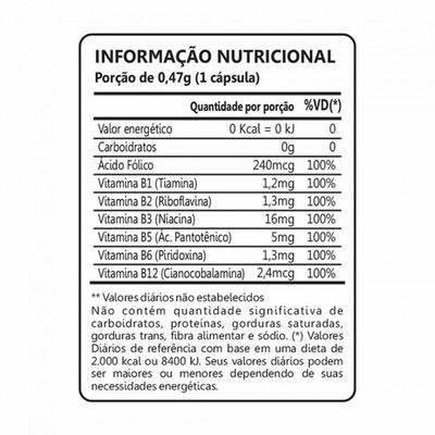 Complexo B 100% Idr (60 Caps) - Padrão: único