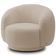 Poltrona Giratória Orgânica Para Sala Living Elodie M05 Bouclê Creme - Lyam Decor