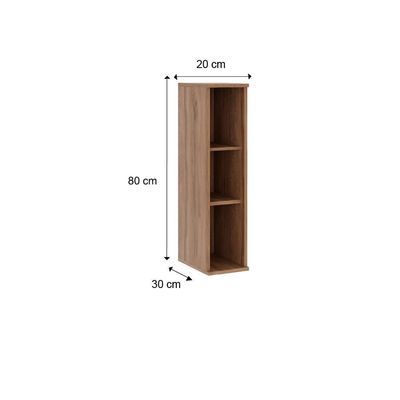 Nicho Aéreo Nogal 20cm Carraro - Versátil e Elegante