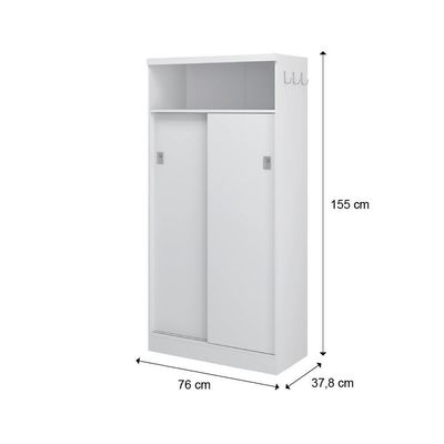 Armário Utilitário Multiuso 2 Portas Carraro Branco