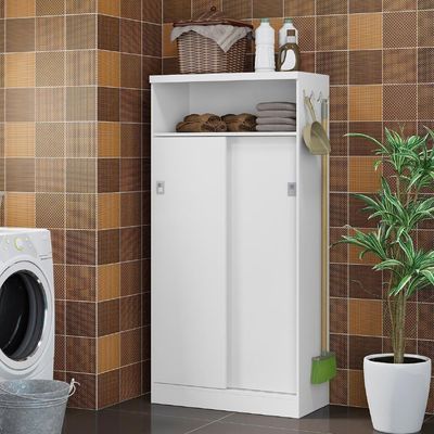 Armário Utilitário Multiuso 2 Portas Carraro Branco