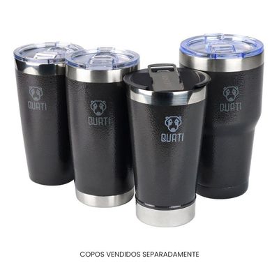 Copo Térmico Quati Para Carro 725ml Preto - Cpcr725