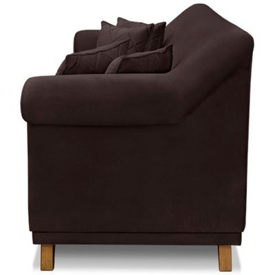 Sofa 3 Lugares Retro Polo 200cm Com Almofada Suede 1102 Ezz 1102