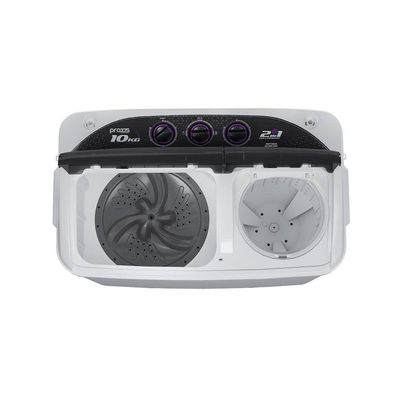 Tanquinho Semiautomático Twin Tub 2 Em 1 4,6kg Praxis Branco 110V