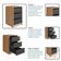 Kit 2 Gaveteiros Para Escritorio 36 Cm 3 Gavetas P1045 Mell Grafite Pp Milani Store