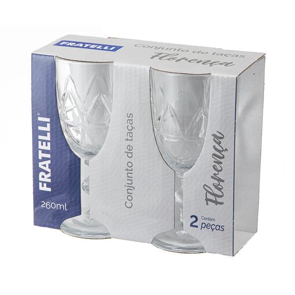 Jogo de Taças para Vinho Fratelli 260ml 2 Peças Jogo de Taças para Vinho Fratelli 260ml 2 Peças