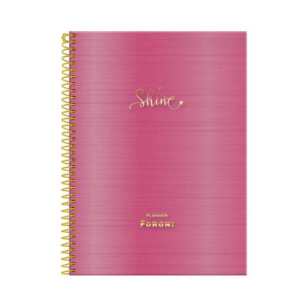 Agenda Planner Foroni Espiral Capa Dura Shine 96 Folhas - Item Sortido