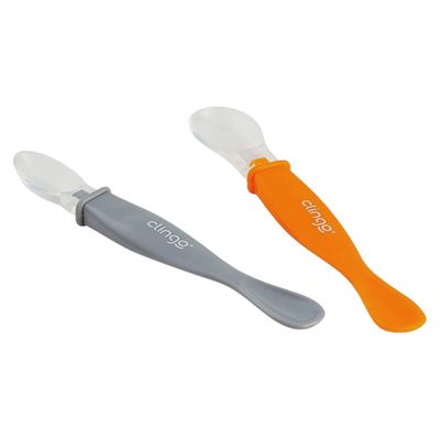 Kit Colheres Silicone Com Ponta Dupla 2 Unidades - Clingo