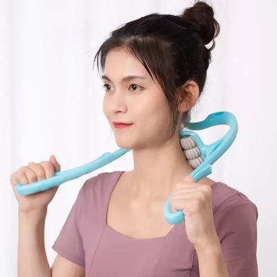 MASSAGEADOR DE PESCOÇO ULTRA RELAXANTE TERAPIA ALIVIA DOR PESCOÇO COLUNA CERVICAL Único / Azul