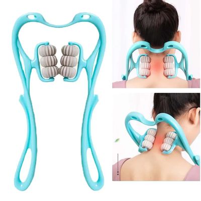 MASSAGEADOR DE PESCOÇO ULTRA RELAXANTE TERAPIA ALIVIA DOR PESCOÇO COLUNA CERVICAL Único / Azul