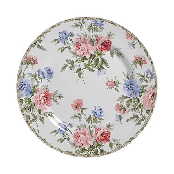 Prato de Sobremesa em Cerâmica Alleanza Romântica 2 19,5cm Prato de Sobremesa em Cerâmica Alleanza Romântica 2 19,5cm