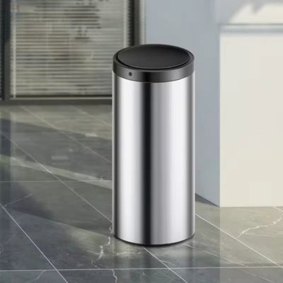 Lixeira Automática Redonda em Aço Inox 50 Litros com Sensor