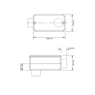 Condulete fixo 3" tipo "LB" - com tampa / rosca BSP / sem pintura