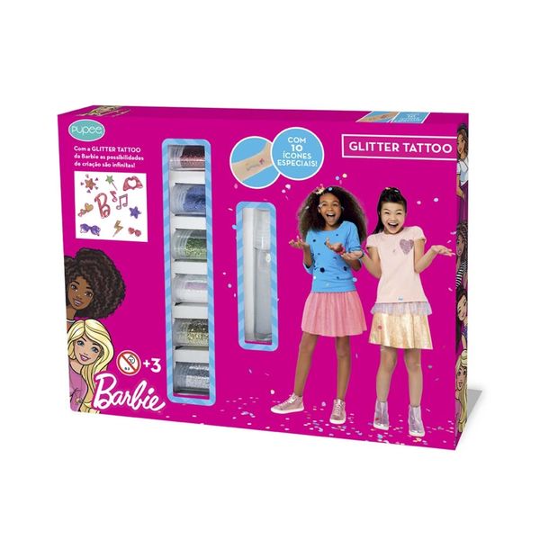 Kit Glitter Tattoo Barbie Pupee