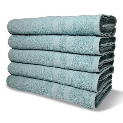 Kit 10 Toalhas Banho Gigante Itália Soft 100% Algodão Grossa Luxo - Verde