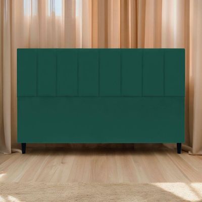 Cabeceira Decorativa Classic Para Cama King 195 Cm Suede Verde Suede
