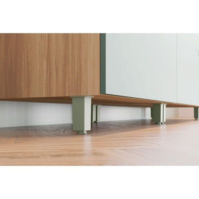 Módulo Cozinha Nesher Marquesa Paneleiro c/ 2 Portas e 2 Gavetas 70cm Nature/Verde - Nesher