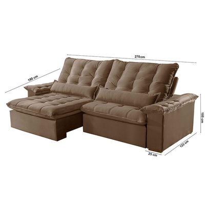 Sofá Victory Veludo 2 Módulos De 110cm B25cm Meu Sofá Online B016 Veludo Marrom