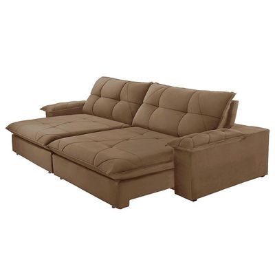 Sofá Gaia Veludo 02 Módulos 80 Cm B25cm Meu Sofá Online B016 Veludo Marrom
