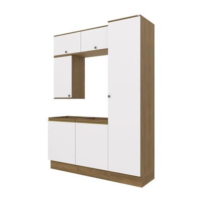 Conjunto Para Banheiro Kappesberg Celeste 6 Peças Nogueira/Branco 170cm