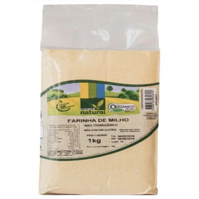 Farinha de Milho Amarela Orgânica Coopernatural 1kg