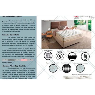 Conjunto Box King: Colchão Molas Herval Maxspring Koln + Base CRC Suede Clean (193x203)