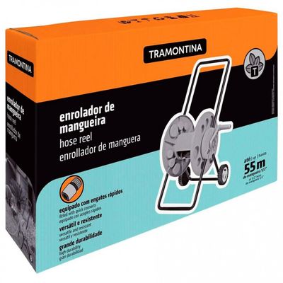 Enrolador de Mangueira 1/2 Laranja com Verde