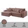 Sofá Zen Veludo 02 Módulos 100 Cm B15 Meu Sofá Online B276 Veludo Rosa