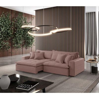 Sofá Zen Veludo 02 Módulos 100 Cm B15 Meu Sofá Online B276 Veludo Rosa