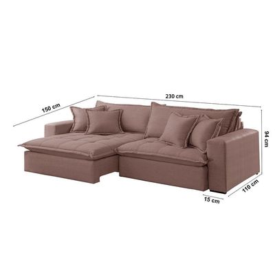 Sofá Zen Veludo 02 Módulos 100 Cm B15 Meu Sofá Online B276 Veludo Rosa