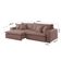 Sofá Zen Veludo 02 Módulos 100 Cm B15 Meu Sofá Online B276 Veludo Rosa