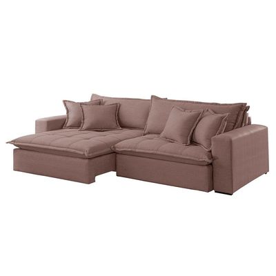 Sofá Zen Veludo 02 Módulos 100 Cm B15 Meu Sofá Online B276 Veludo Rosa