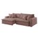 Sofá Zen Veludo 02 Módulos 100 Cm B15 Meu Sofá Online B276 Veludo Rosa