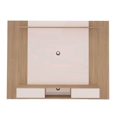 Painel Artely Nevada com 2 Portas e 3 Nichos 176cm de Largura Ideal para TV de até 75 Polegadas Carvalho com Off White
