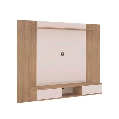 Painel Artely Nevada com 2 Portas e 3 Nichos 176cm de Largura Ideal para TV de até 75 Polegadas Carvalho com Off White
