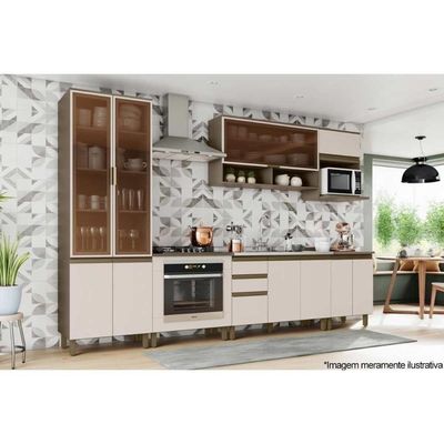Balcão Cozinha P- Cooktop Connect C- 2 Portas S-tampo 60x52x81cm Duna-cristal - Henn