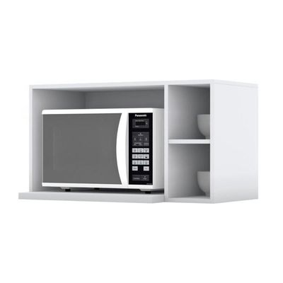 Armário de Cozinha Modulado Suporte Nicho p/ Microondas Americana 80x44cm Branco - Henn