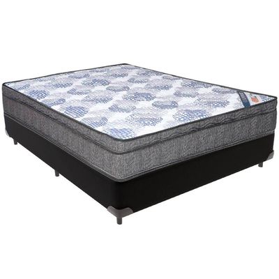Cama Box Preto E Colchão Iso Superpocket Molas Ensacadas Viúvo Ortobom