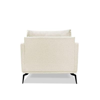 Kit 2 Poltronas Decorativa Livorno Linho Com Pés Em Aço SSX Multicoisas Natural