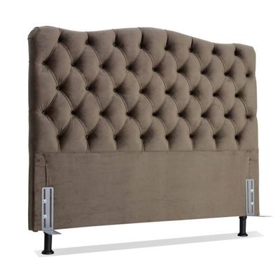 Cabeceira Casal 138 - Bello Box - Dunas Suede Marrom