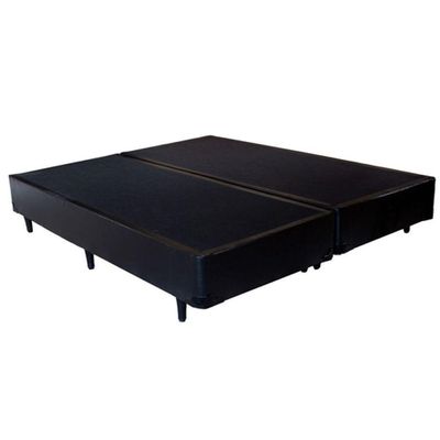Cama Box Casal 138 Bipartido Tecido Preto Com Colchão Lisboa Bello Box D28 Preto